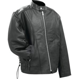 Rocky Mountain Hides&trade; Solid Genuine Buffalo Leather Motorcycle Cruiser Jacket