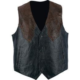 Giovanni Navarre&reg; Hand-Sewn Pebble Grain Genuine Leather Western-Style Vest
