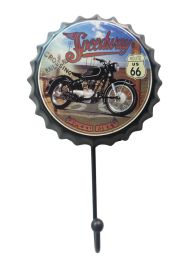 Retro Metal Utility Hook Creative Beer Cap Decorative Coat Scarf Hook Motorcycle