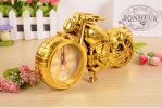 Original Golden Motorcycle Clock  Bedside Alarm Clock Desktop Clock