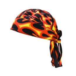 Fire Pattern Turban/ Skull Cap/ Headband/ Sweatband For Men's Outdoor