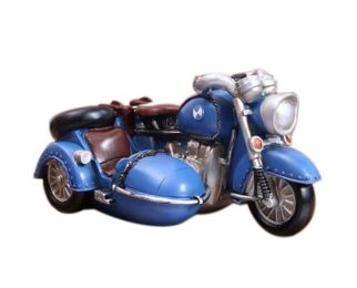 Creative Vintage Cartton Blue Motorcycle Piggy Bank/Coins Tank