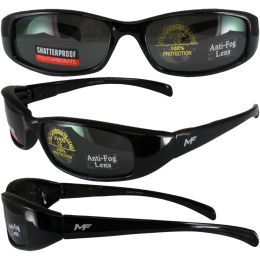 MotoFrames MF Bad Attitude Motorcycle Sunglasses Black Frames Super Dark Lens