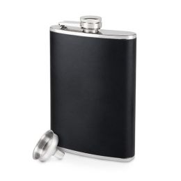 Monte Carlo 8 Ounce Faux Leather Flask by True