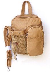 Genuine Leather Backpack-Style Cross-Body Bag