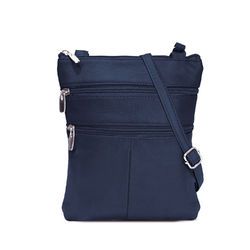 AFONiE- Flat Two Sides Leather Cross Body Bag