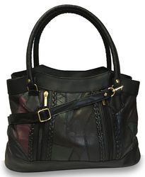 AFONiE- Braided Off The Shoulder Hobo Leather Handbag