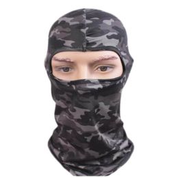 Sunscreen Camo Bandanas Scarf Face Mask Wind-Resistant Outdoor Headwrap (Style: Black Camo)