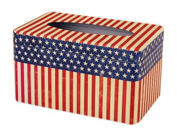 European Creative Living Room Iron Tissue Boxes (Style: Stars and Stripes)