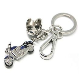 Cool Metal Motorcycle Shape Keychain Key Ring Car Keychain Elegant Gifts (Color: Blue)