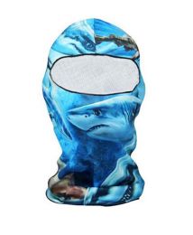Pattern Motorcycle Cycling Dacron Balaclava Full Face Mask For Sun UV Pro (Style: Shark)