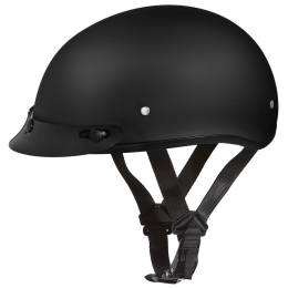 D.O.T. DAYTONA SKULL CAP- DULL BLACK (size: L)